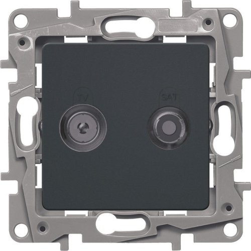 Розетка TV+SAT Оконечная без рамки Legrand Etika 1-м. антрацит картинка